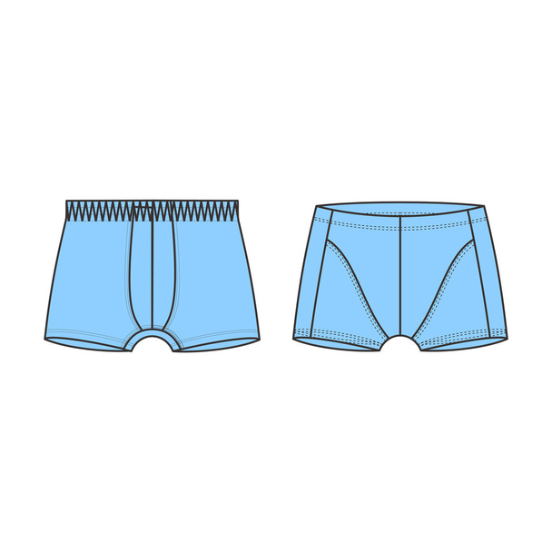 male underwear. Panties drawn vector - Вектор,изображение