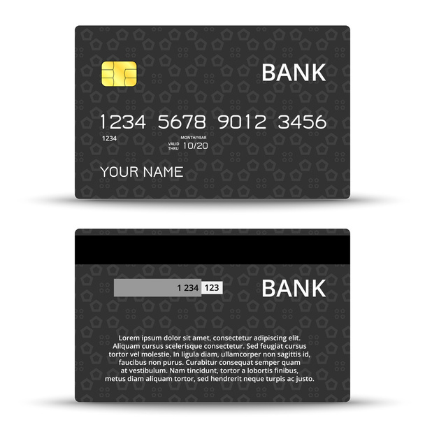Hitelkártyák design sablonok - Vektor, kép