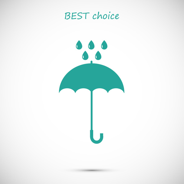 Umbrella and rain drops icon - Vetor, Imagem