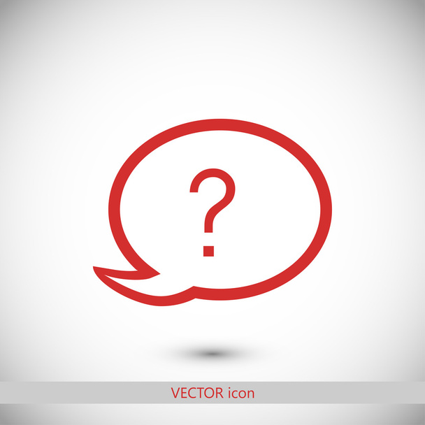 Chat with question icon illustration - Vector, Image
