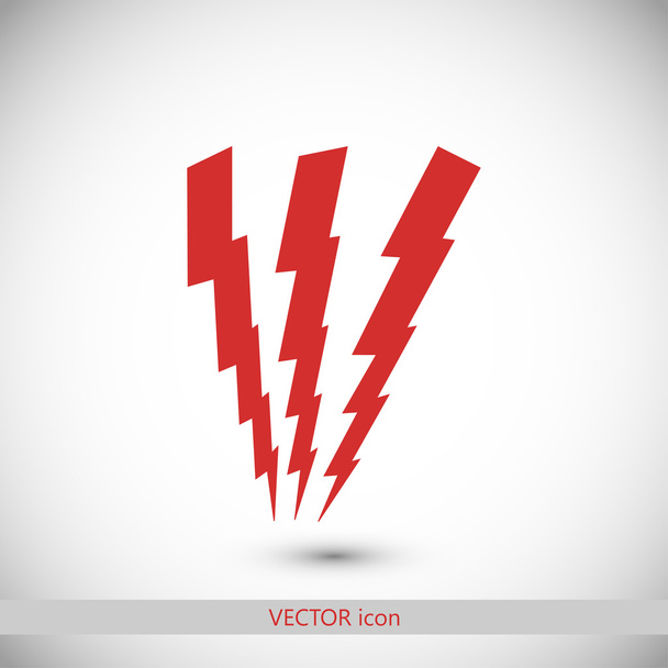 lightning icon illustration - Vektör, Görsel