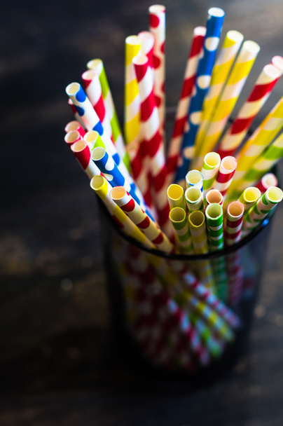 Multicolored drinking straws  - Photo, Image