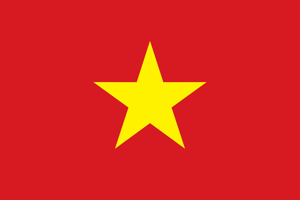 Vietnam Bayrağı Vektör Banner - Vektör, Görsel