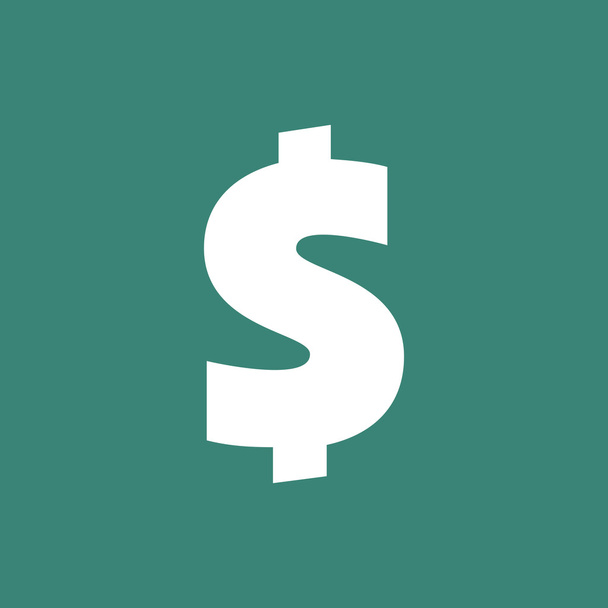 Dólar signo icono
 - Vector, imagen