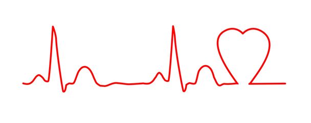 γράφημα ΗΚΓ με καρδιά - Φωτογραφία, εικόνα