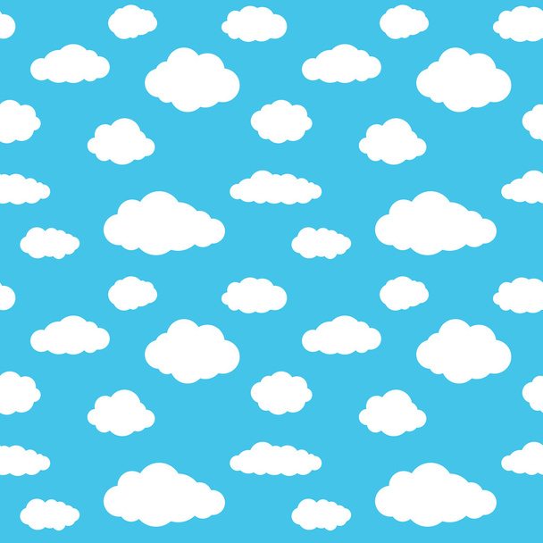 Wolken nahtlose Muster Hintergrund - Vektor, Bild