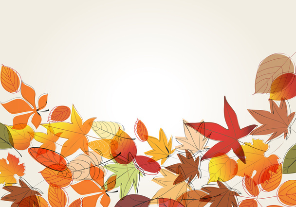Colorful autumn leaves illustration - Vector, Image