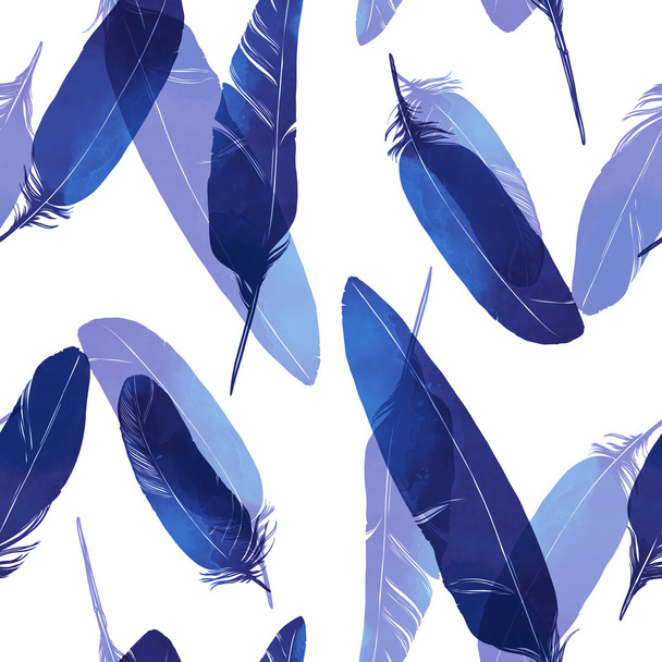 Bird feathers seamless pattern - Fotografie, Obrázek