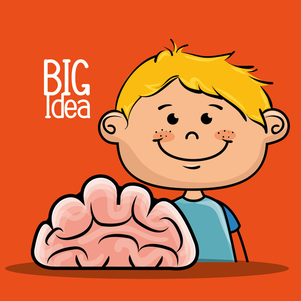 boy idea intelligent - Vector, Image