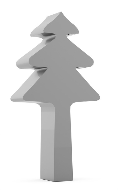 Karácsonyfa absztrakt tette a elszigetelt fehér háttér - Fotó, kép