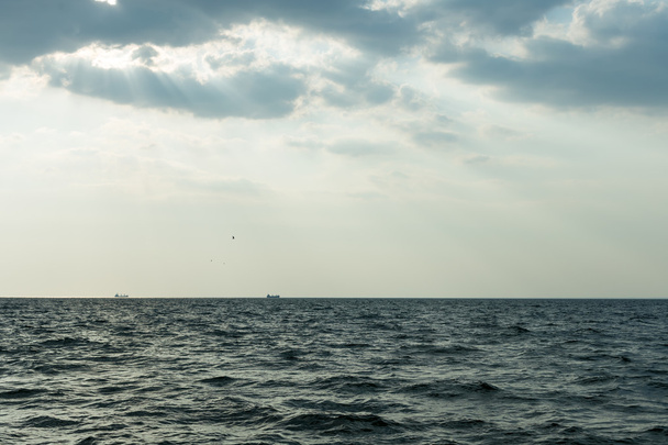 Two ships on the horizon - Фото, изображение