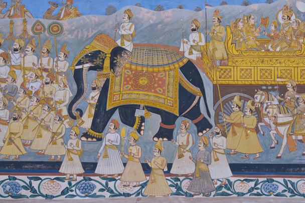 Indiase muurschildering - Foto, afbeelding
