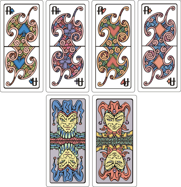 Aces and jokers - Vector, Image
