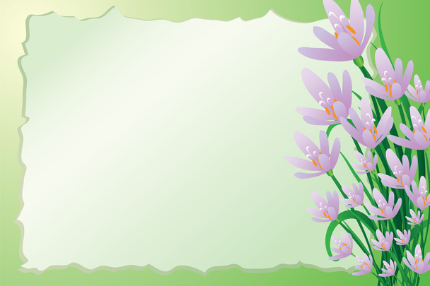 Cute spring background with pink flowers - Vector, Image