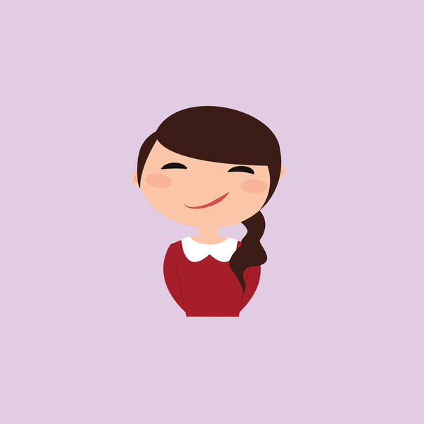 girl expression face - Vector, Image