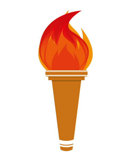 flame olimpic isolated icon - Vector, Image
