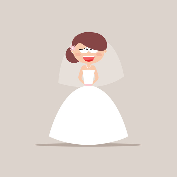 Cute Bride Expression Faces - Vetor, Imagem