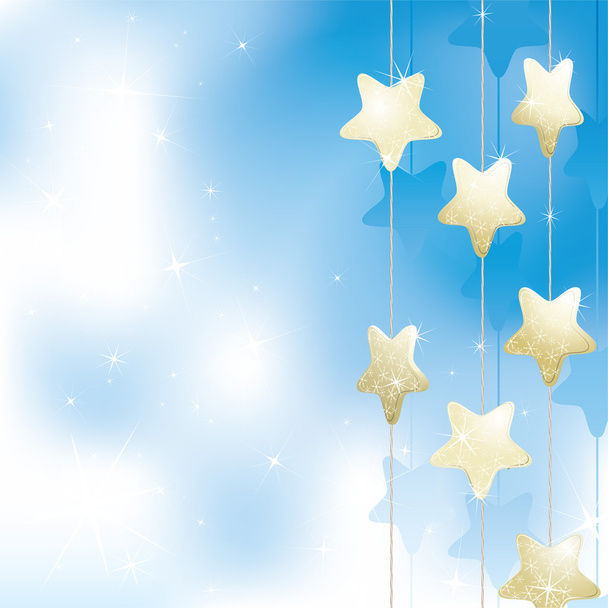 étoiles dorées sur un fond bleu clair
 - Vecteur, image