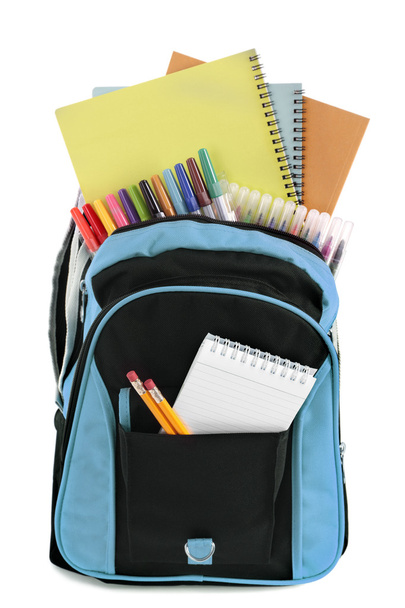 Beyaz arka plan üzerinde izole okul çantası - Fotoğraf, Görsel