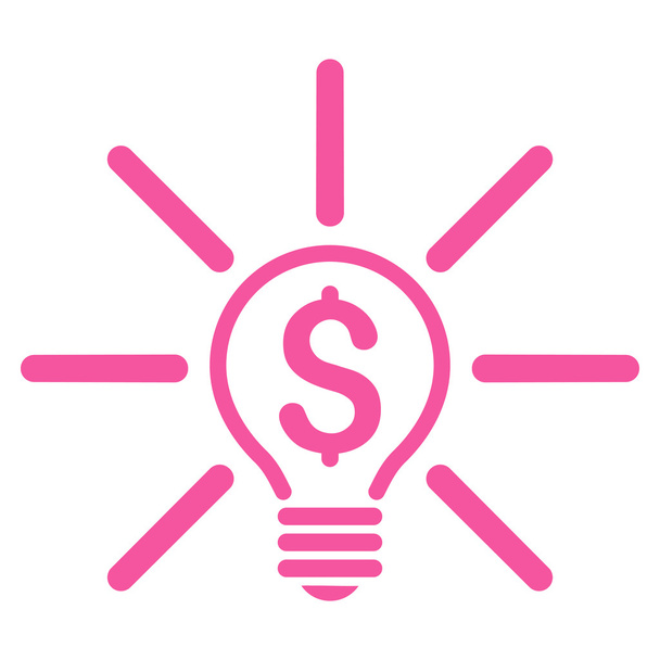 Business Idea Bulb Flat Vector Icon - Wektor, obraz