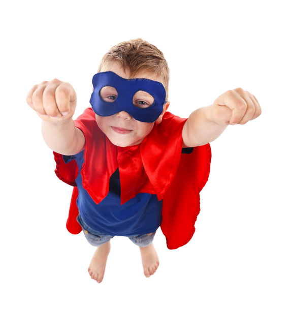 Superhelden-Kind isoliert   - Foto, Bild