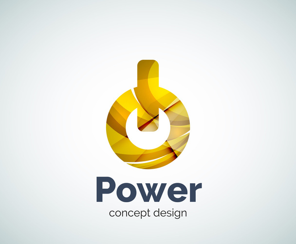 Power knop logo sjabloon - Vector, afbeelding