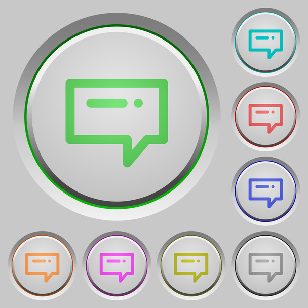 Typing message push buttons - Vector, Image
