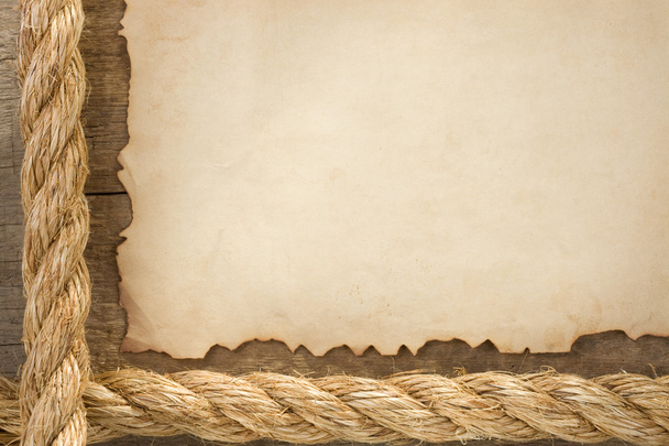 Ropes on old vintage ancient paper - Фото, зображення