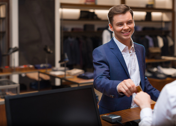 Businessman in store - Photo, Image