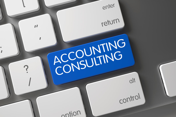 Blue Accounting Consulting Key on Keyboard. - Фото, зображення