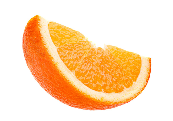 Rebanada de naranja en blanco
 - Foto, imagen