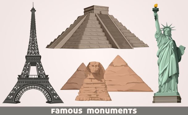 διάσημα μνημεία - Διάνυσμα, εικόνα