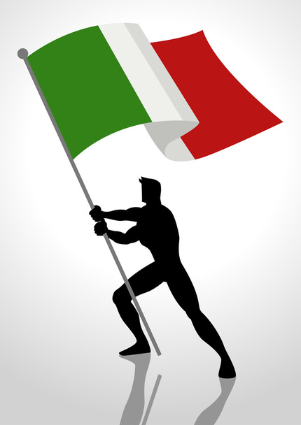 Italie Porte-drapeau
 - Vecteur, image