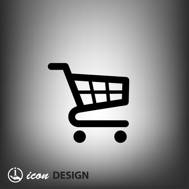 Pictograma do ícone conceito do carrinho de compras
 - Vetor, Imagem