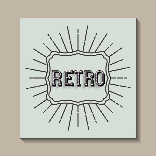 card retro vintage frame - Vecteur, image