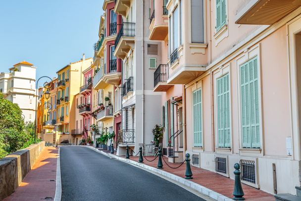 Sidewalk along apartments in Monaco - Photo, Image