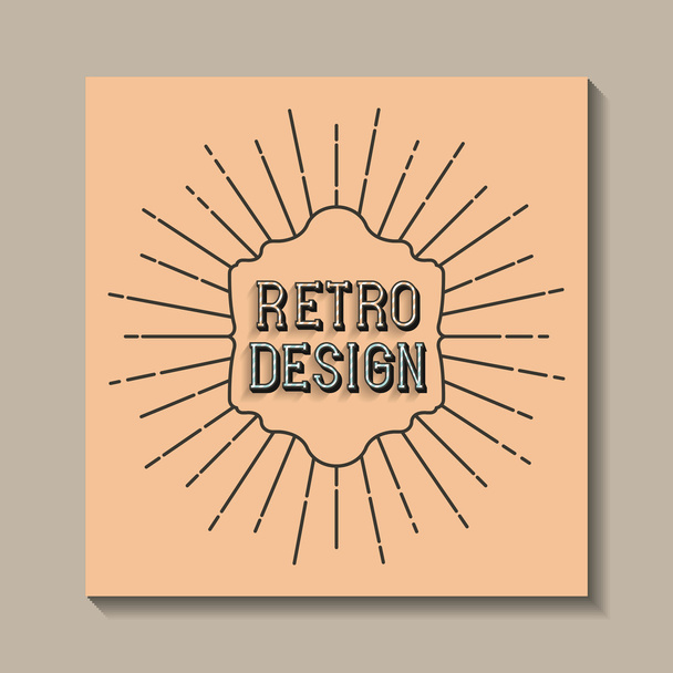card retro vintage frame - Vector, imagen