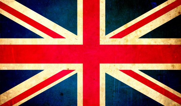grand drapeau Jack Union britannique, fond texture grunge
 - Photo, image