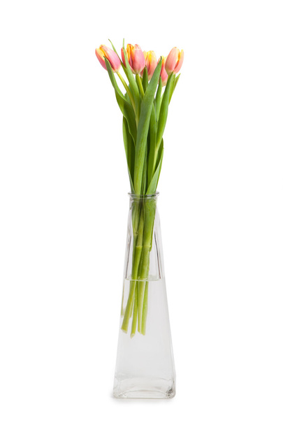 fresh tulips in vase - Φωτογραφία, εικόνα