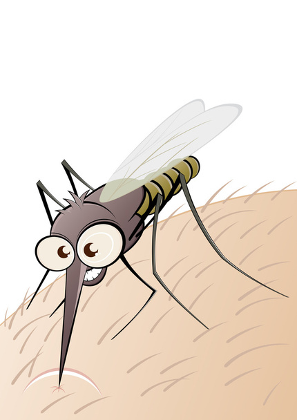怒っている漫画蚊 - ベクター画像