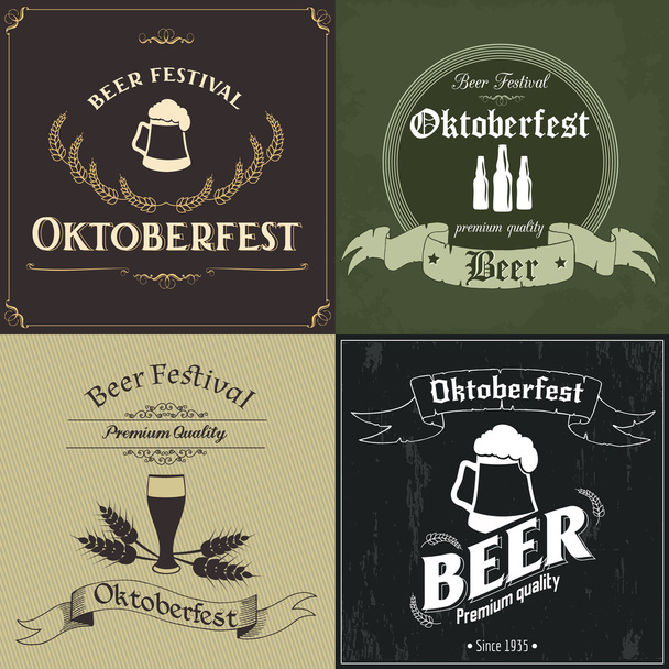 Set di manifesti per l'Oktoberfest in stile vintage. Vettore
 - Vettoriali, immagini