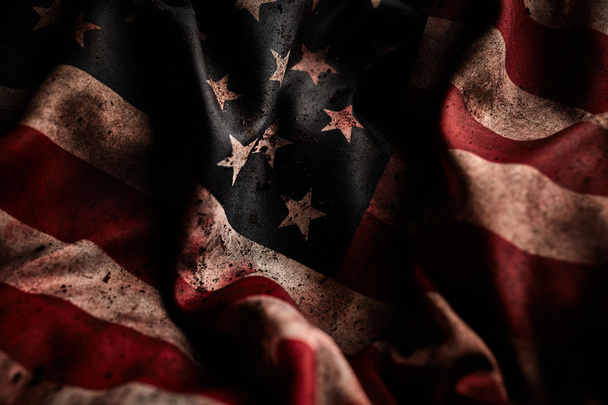 Grunge Amerikan bayrağı geçmişi  - Fotoğraf, Görsel