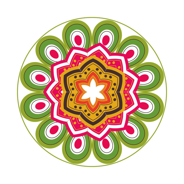 colorful mandala icon - Vector, Image