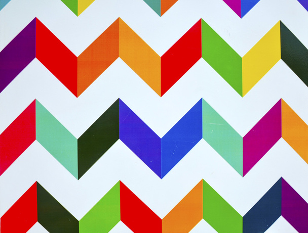 Colorful geometric wall painting - Photo, Image