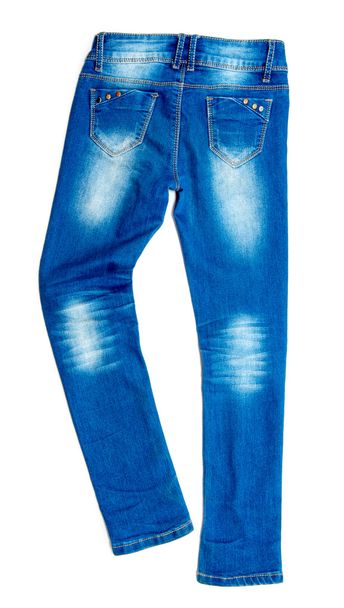 Modré džíny izolované na bílém - Fotografie, Obrázek