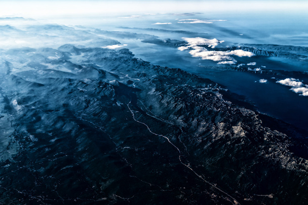 Γη ορίζοντα φωτογραφία από υψόμετρο 35.000 πόδια - Φωτογραφία, εικόνα