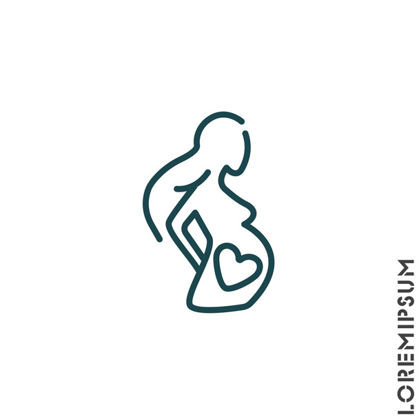 Terhes nő ikon - Vektor, kép