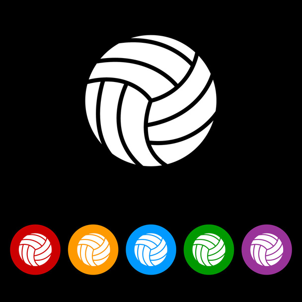 Volleybal bal pictogram - Vector, afbeelding