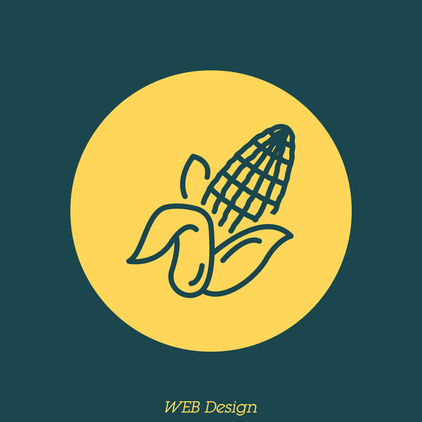 semplice icona del mais
 - Vettoriali, immagini