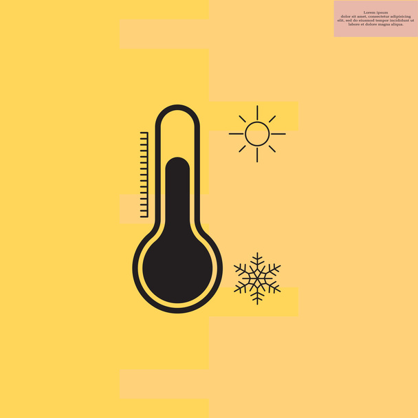 シンプルな温度計のアイコン - ベクター画像